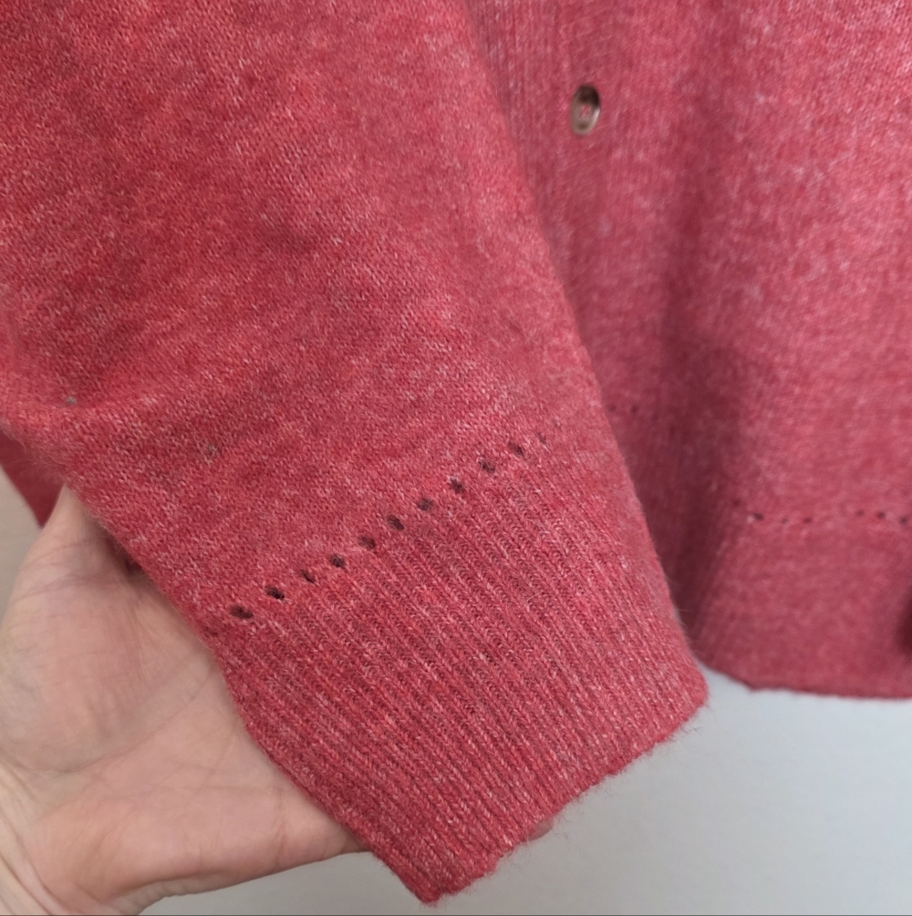 TORRID Vegan Cashmere Cardigan V-Neck Drop Shoulder Sweater Pink Plus Size 5X - Picture 6 of 13
